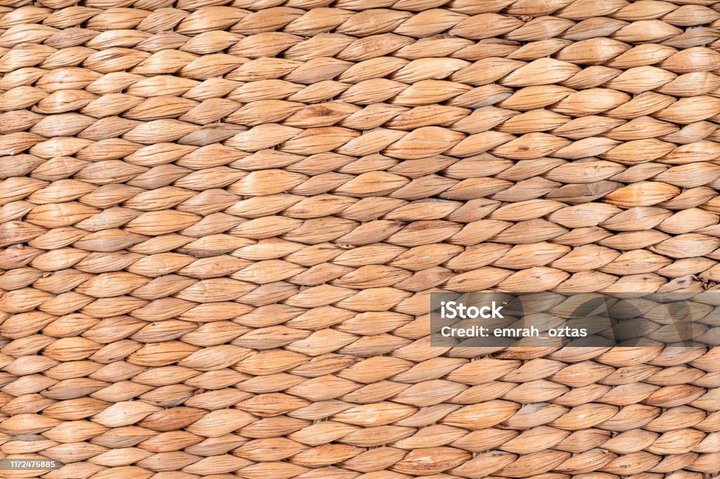 Brown Woven Straw Texture Background Rattan Stock Photo