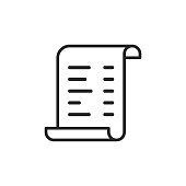 istock Invoice Line Icon. Editable Stroke. Pixel Perfect. For Mobile and Web. 1172476736