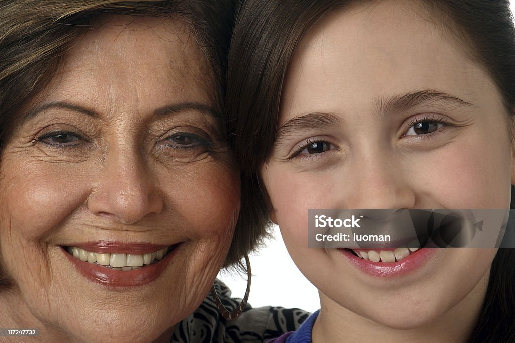 Felice nonna e Nipote femmina - Foto stock royalty-free di 10-11 anni