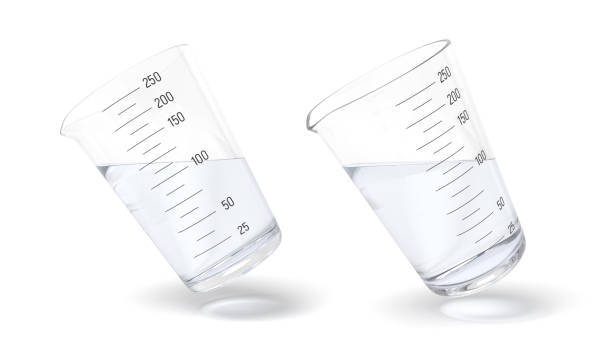 istock 3d rendering of two measuring cups one half filled with transparent liquid isolated on white background 1172479596