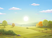 istock Sunrise Over Autumn Landscape 1172479732