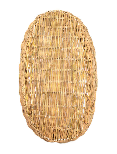 istock Large two-hand wicker basket made of wicker on a white background, isolate 1172484714