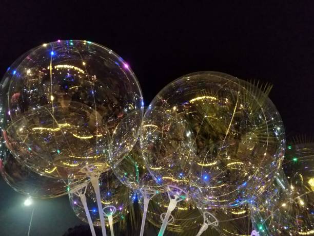 istock Lights in night thru balloons 1172488068
