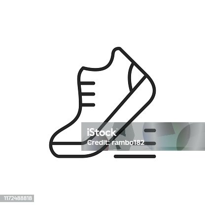 istock Shoe, Running Line Icon. Editable Stroke. Pixel Perfect. For Mobile and Web. 1172488818