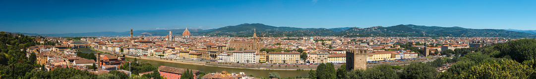 Florence Panoramic View from Michelangelo park square.