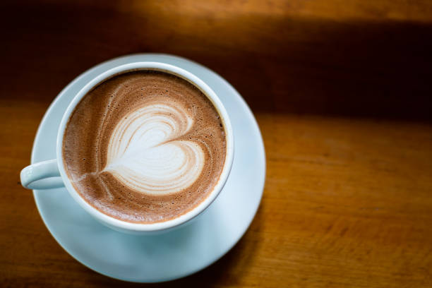 istock Hot Coffee Late Art on Table in Coffee Shop 1172498869