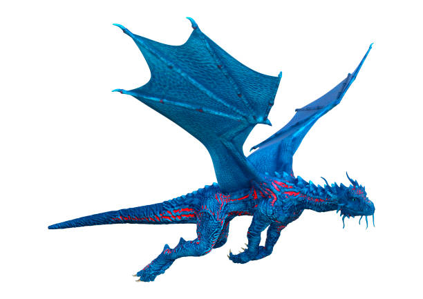 istock 3D illustration fantasy dragon on white 1172505820
