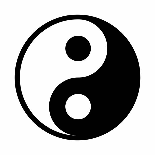 ilustrações de stock, clip art, desenhos animados e ícones de yin yang sign - tao symbol