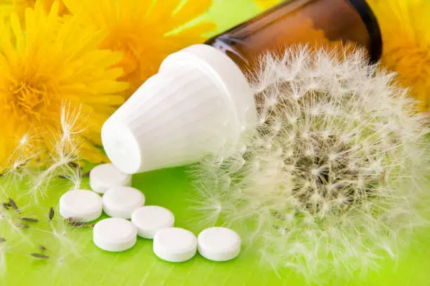 Homeopathy  globules and pills close up