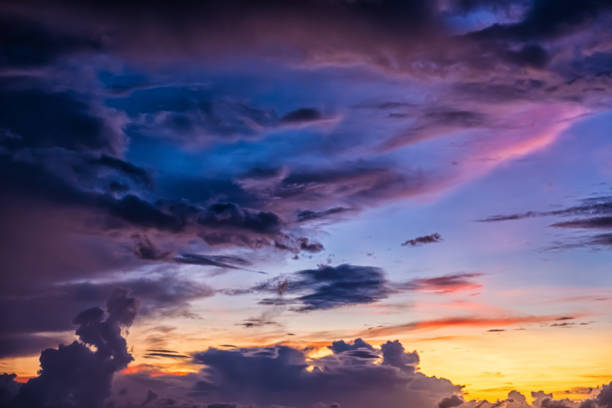 istock Beautiful evening sky with clouds, sunset, abstract blurred background 1172524055