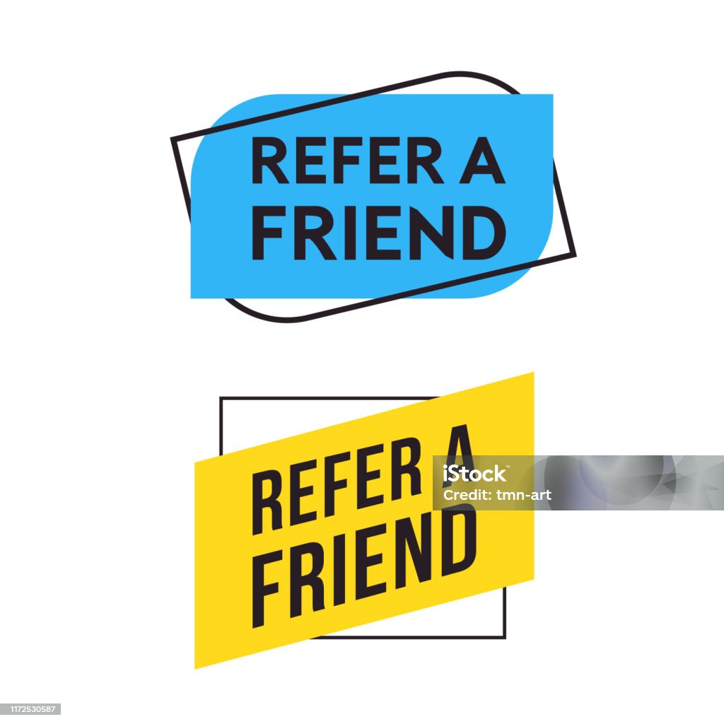 Reafference Reffer A Friend Banner Vector Design Refferal System Stock Illustration ...