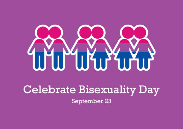 feiern bisexualität tag vektor - sex symbol couple kissing women stock-grafiken, -clipart, -cartoons und -symbole