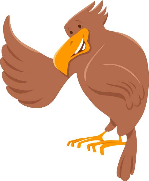 Eagle Bird Animal Cartoon Character Stock Illustration - Download Image Now  - Animal, Animal Wildlife, Beak - iStock