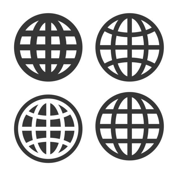 World Globe Icons Set on White Background. Vector World Globe Icons Set on White Background. Vector illustration реєст фоп stock illustrations