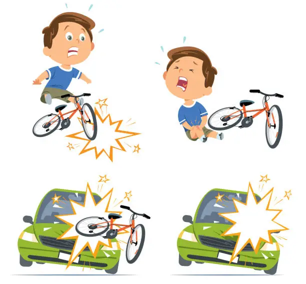 Vector illustration of accidents