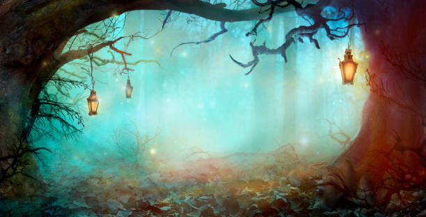 istock Halloween Design in Magical Forest 1172540111