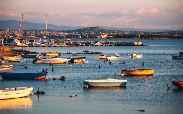 Sunset view of Trapani, Sicily, Italy