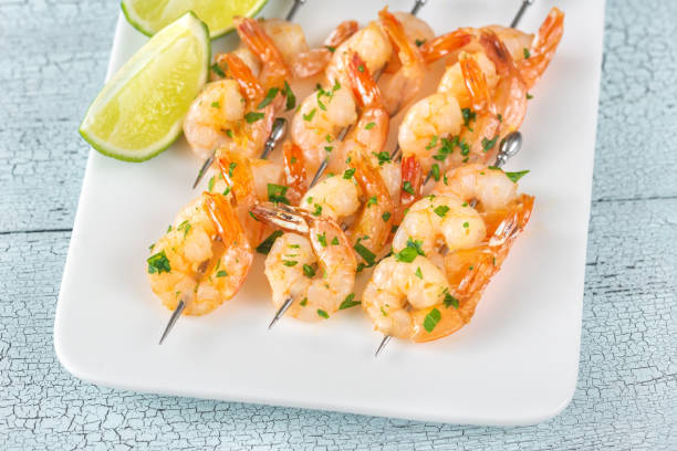 istock Shrimp skewers 1172547492
