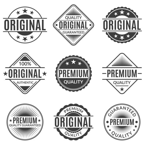 Original and Premium quality stamp or seal set. Guarantee label, emblem or badge collection. Vector illustration. Original and Premium quality stamp or seal set. Guarantee label, emblem or badge collection. Vector illustration. stamp of original stock illustrations