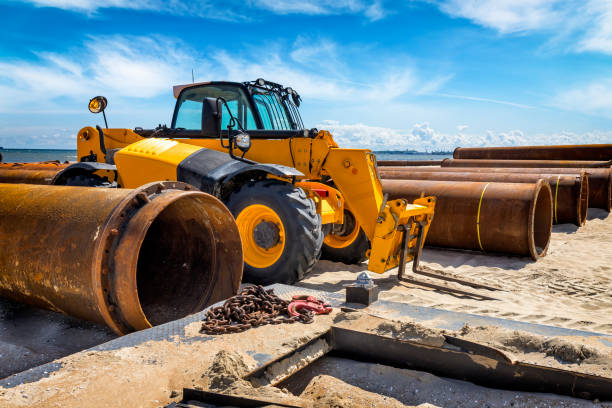 istock Construction of a pipeline at the seaside 1172551443