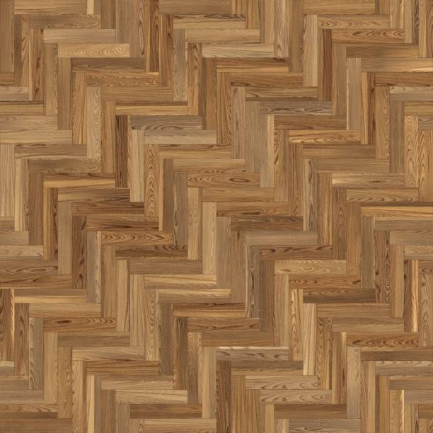 istock Parquet herringbone natural oak seamless floor texture 1172551585