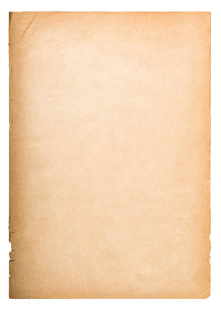 istock Used paper sheet Old book page isolated white background 1172557128