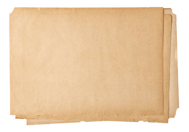 istock Old paper sheet isolated white background Used texture background 1172557129