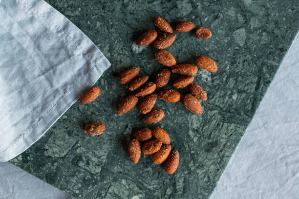 istock garlic almonds, healthy vegan food 1172558441