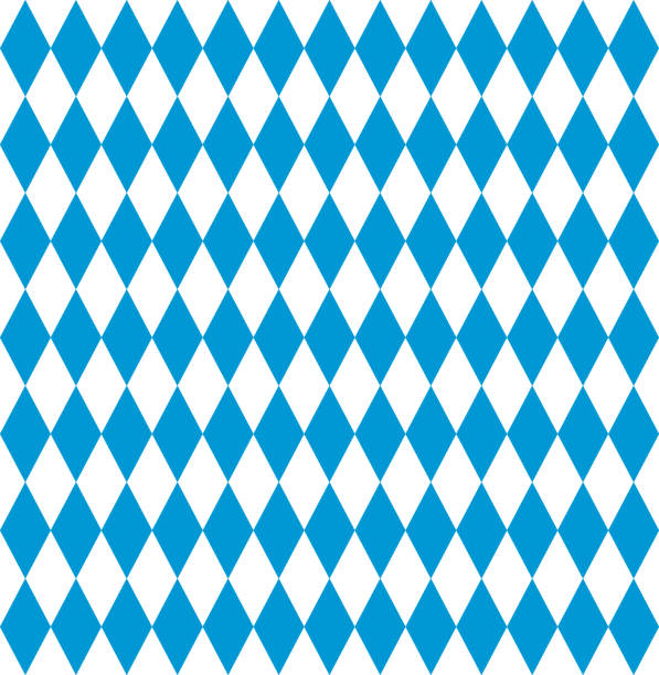 illustrazioni stock, clip art, cartoni animati e icone di tendenza di bandiera bavarese modello senza cuciture per oktoberfest - invitation pattern argyle blue