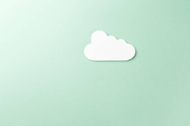 istock Cloud technology concept. Minimalistic cloud on mint background. Concept AI(Artificial Intelligence). Neural networks, machine and deep learning, and another modern technologies concepts 1172558851