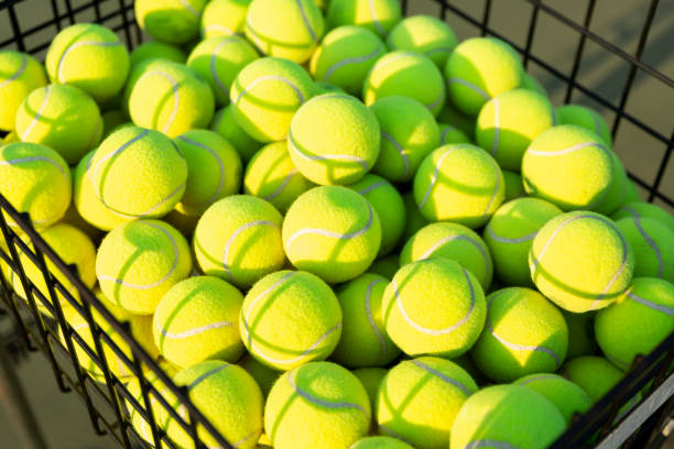 istock Tennis Balls in Practice Basket 1172571080
