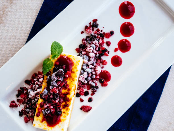 istock Dessert in the form of cheesecake with wild berries 1172571292
