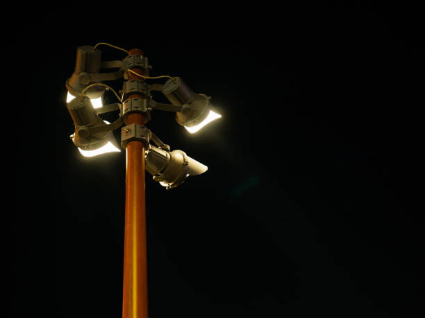 istock Night light in the dark. Rays of light from the lantern 1172571295