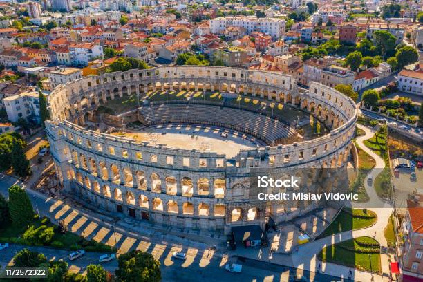 Amphitheater In Pula Stock Photo - Download Image Now - Pula - Istria, Croatia, Pula Arena