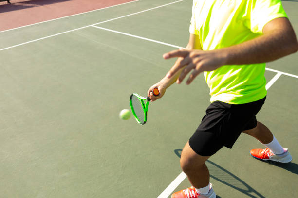 istock Adult man playing tennis 1172572902