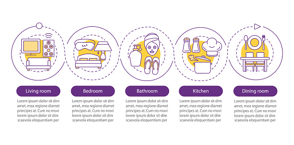 Interior Design Vector Infographic Template Stock Illustration ...