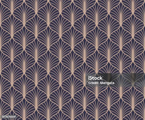 Antic Texture Pattern Design Classic Art Deco Seamless Pattern Geometric Stylish Ornament Vector ...