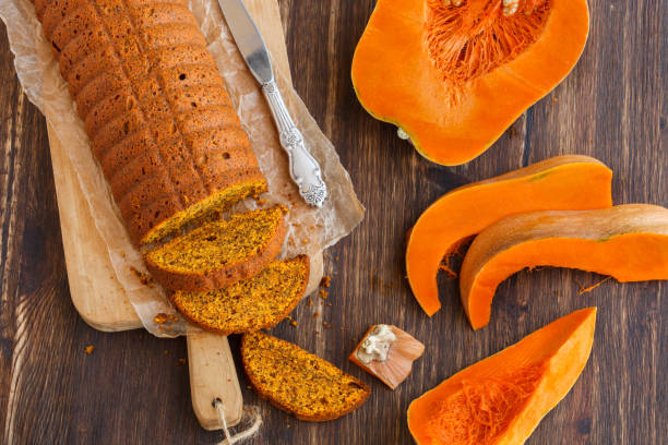 istock Pumpkin pie with poppy seeds on a wooden Board. 1172579267