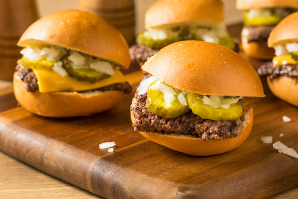 istock Homemade Beef Cheeseburger Sliders 1172588319