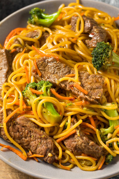 istock Homemade Beef Lo Mein Noodles 1172590914