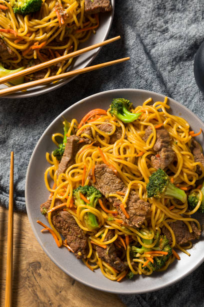 istock Homemade Beef Lo Mein Noodles 1172591025