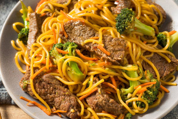 istock Homemade Beef Lo Mein Noodles 1172592388