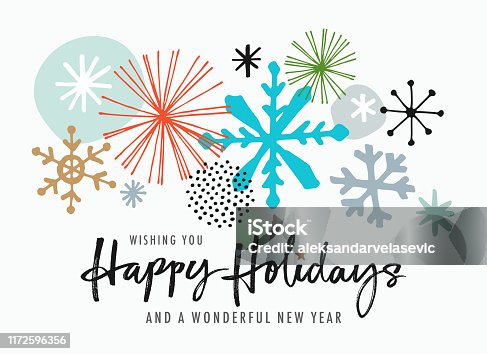 istock Hand Drawn Christmas-Holiday Greeting Card 1172596356