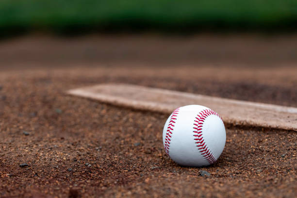 Pitchers Mound Baseball stock photo