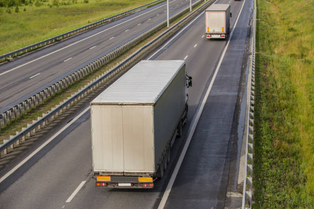 istock trucks goes on the highway 1172604219