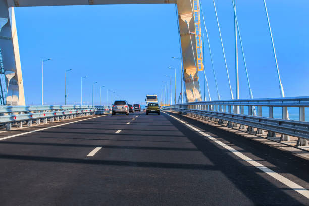 istock Traffic on the Crimean bridge 1172604290