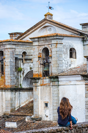 The church (Igreja do Espírito Santo) was built in the Sixteenth century from stone and granite and was home to an influential Catholic Jesuit Order. Today it's classified as a UNESCO heritage site. Shot from the patio across the street - Pateo de Sao Miguel.