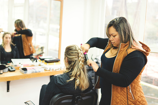 Woman in a beauty salon