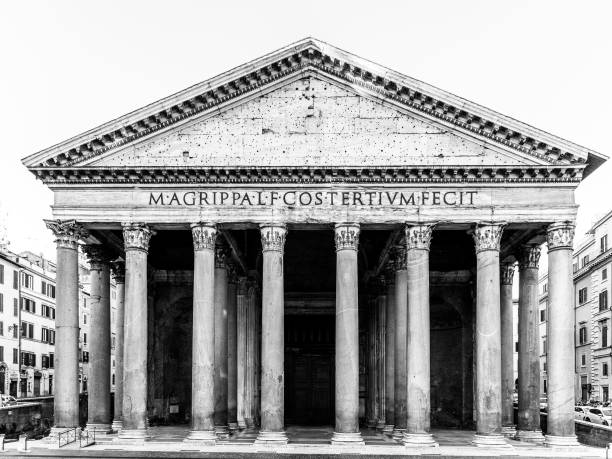 istock Pantheon in Rome, Italy. Front view of portico with classical columns 1172612395