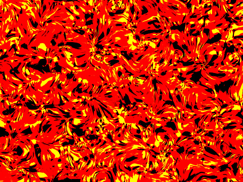 Abstract Flame Fire Lava Swirl Background Red Yellow Black Inferno Pattern Bright Texture Computer Graphic Fractal Fine Art